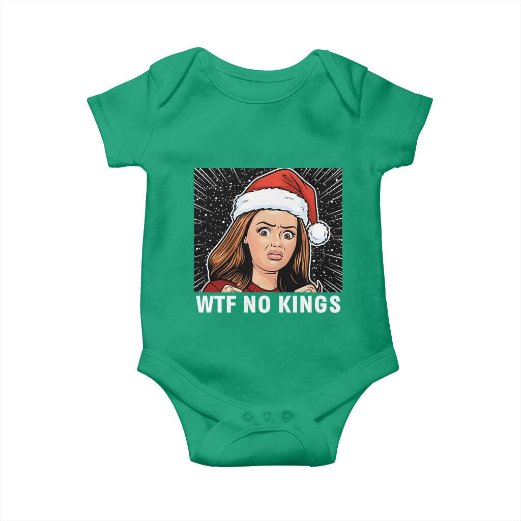 No Kings Baby Onesie Funny Doll Face Meme Christmas TS14 Irish Green Print Your Wear