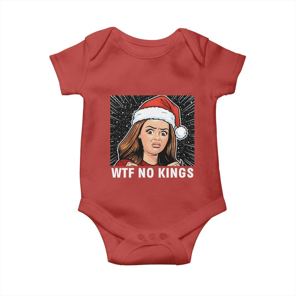 No Kings Baby Onesie Funny Doll Face Meme Christmas TS14 Red Print Your Wear