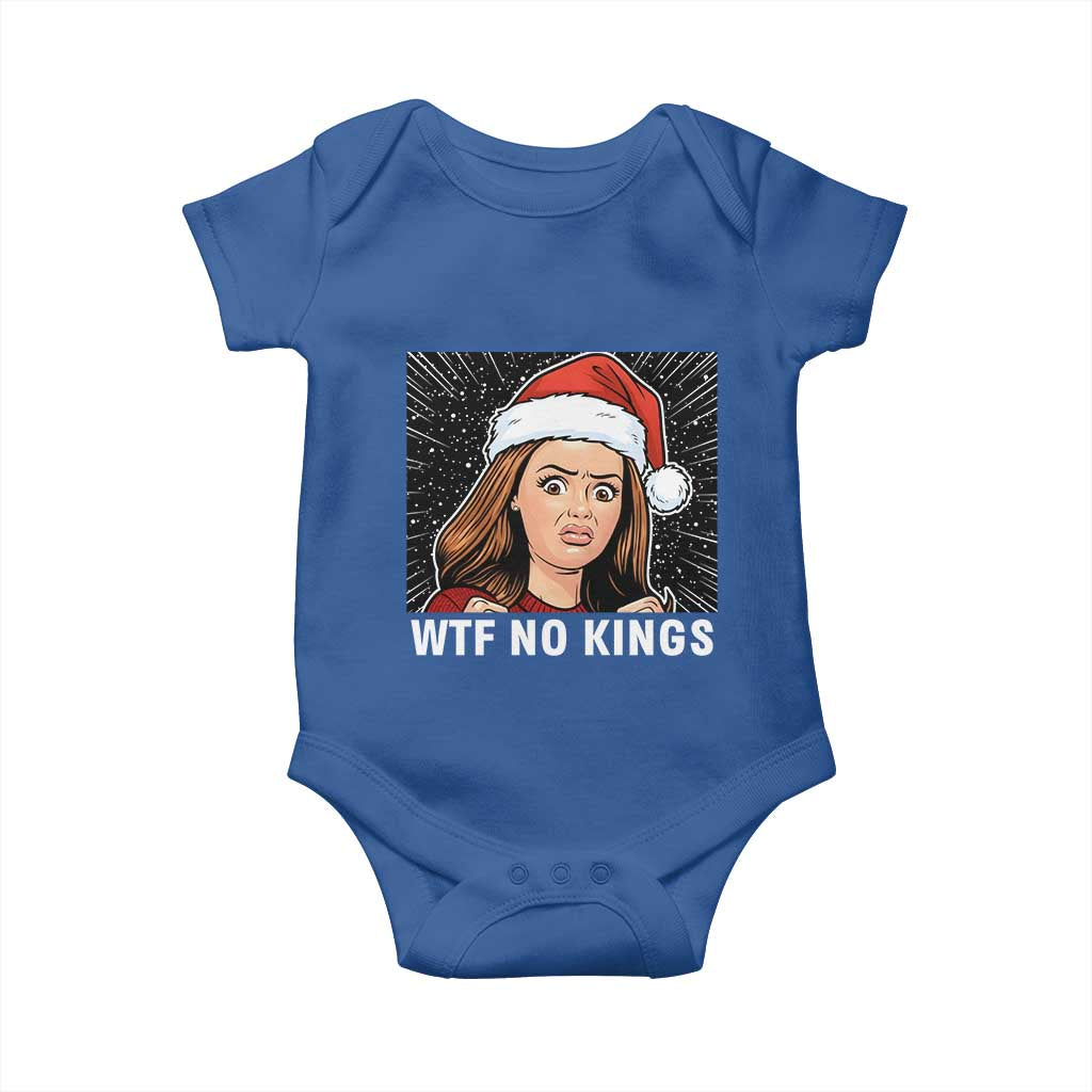 No Kings Baby Onesie Funny Doll Face Meme Christmas TS14 Royal Blue Print Your Wear
