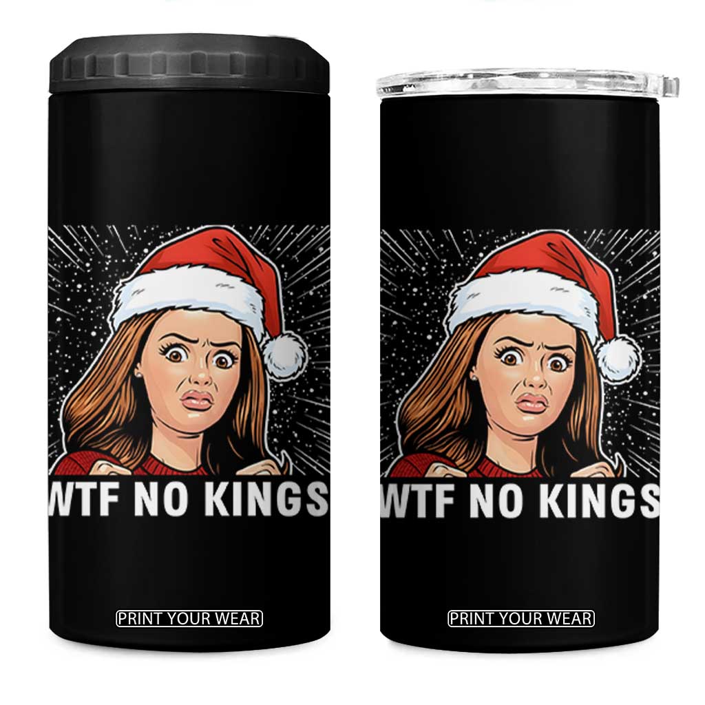 No Kings 4 in 1 Can Cooler Tumbler Funny Doll Face Meme Christmas TS14 One Size: 16 oz Black Print Your Wear