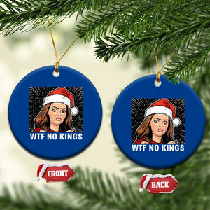 No Kings Ceramic Ornament Funny Doll Face Meme Xmas TS14 1pc Blue Print Your Wear