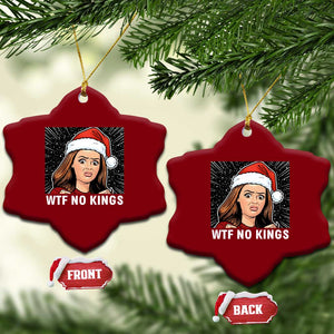 No Kings Ceramic Ornament Funny Doll Face Meme Xmas TS14 Print Your Wear