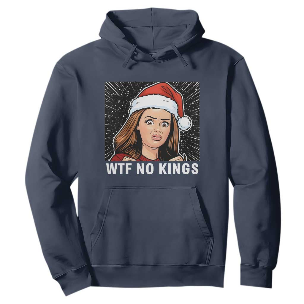 No Kings Hoodie Funny Doll Face Meme Christmas TS14 Navy Print Your Wear