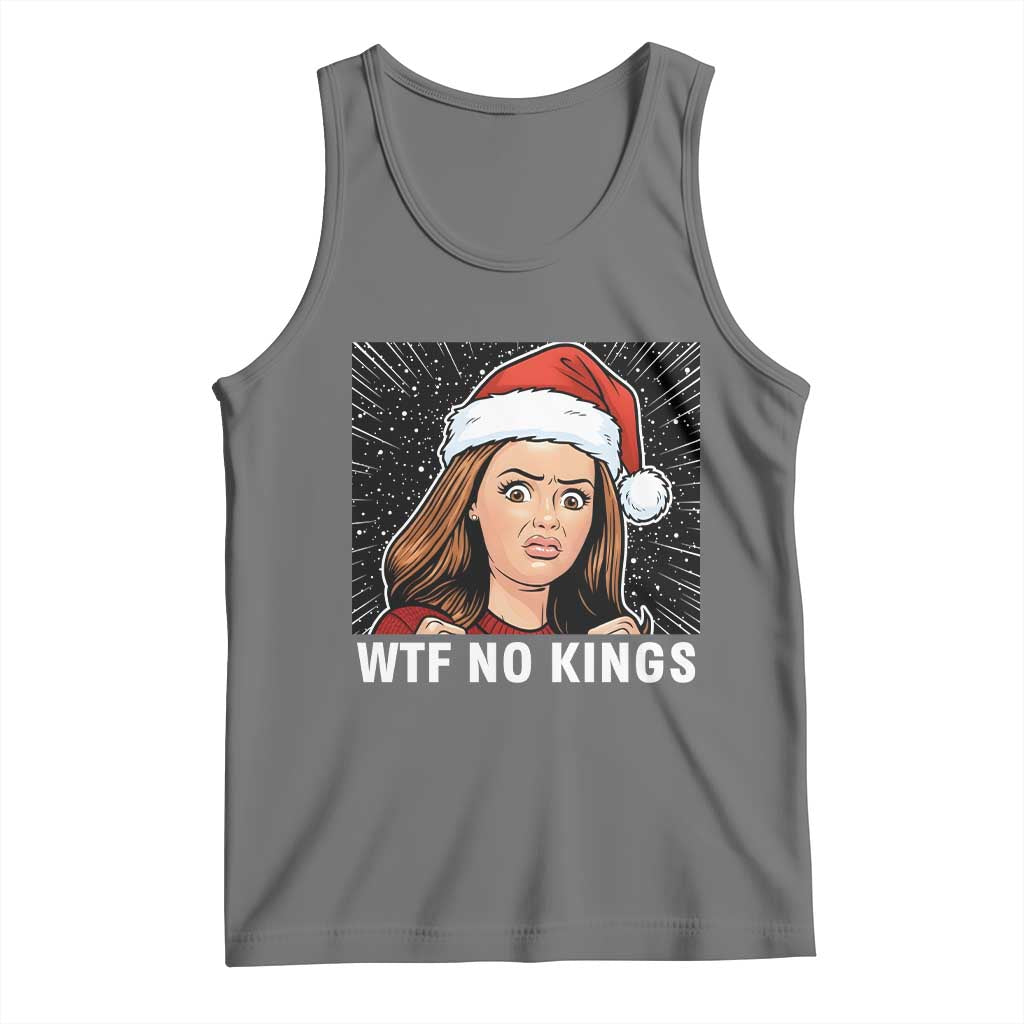 No Kings Tank Top Funny Doll Face Meme Christmas TS14 Black Heather Print Your Wear