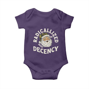 Funny Santa Camo Christmas Baby Onesie Radicalized By Basic Decency TS14 Purple Print Your Wear