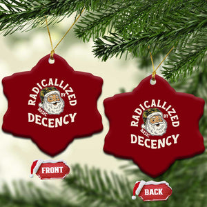 Funny Santa Camo Xmas Ceramic Ornament Radicalized By Basic Decency TS14 Print Your Wear