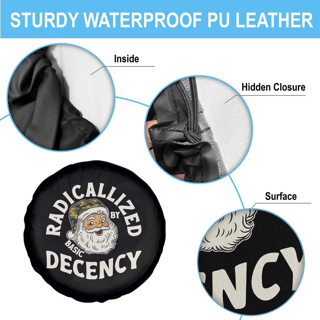 Funny Santa Camo Christmas Spare Tire Cover Radicalized By Basic Decency TS14 Print Your Wear