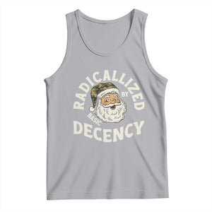 Funny Santa Camo Christmas Tank Top Radicalized By Basic Decency TS14 Athletic Heather Print Your Wear