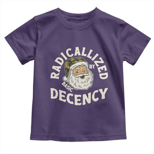 Funny Santa Camo Christmas Toddler T Shirt Radicalized By Basic Decency TS14 Purple Print Your Wear