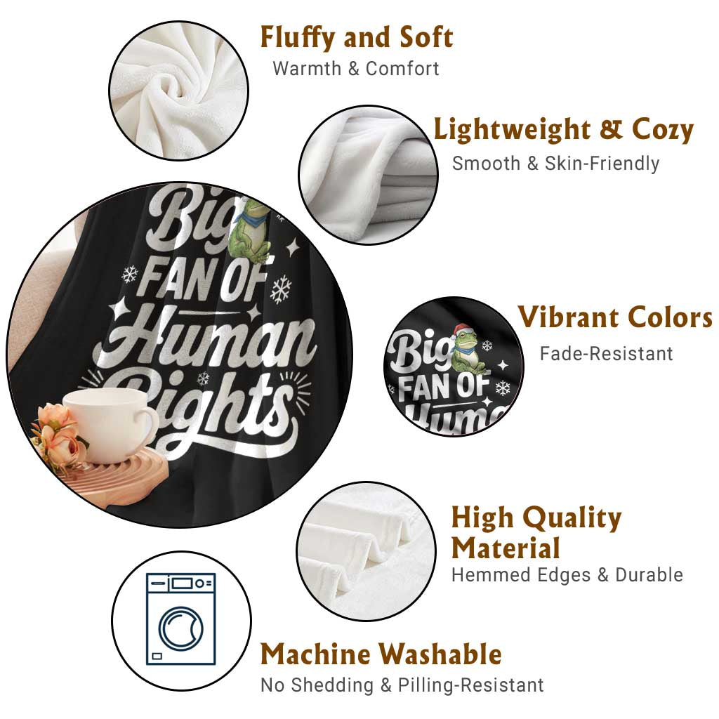 Resist Frog Christmas Throw Blanket Big Fan Of Human Rights Political Meme TS14 Print Your Wear