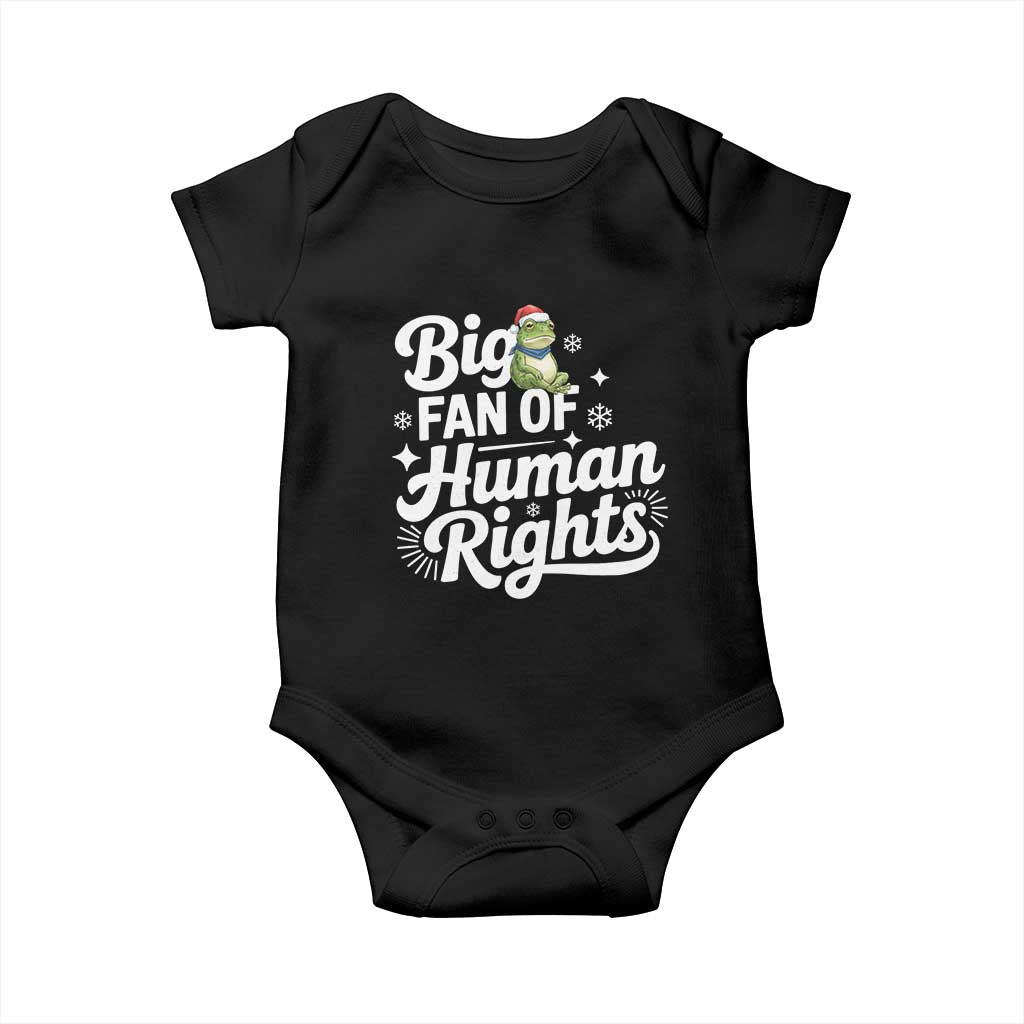 Resist Frog Christmas Baby Onesie Big Fan Of Human Rights Political Meme TS14 Black Print Your Wear