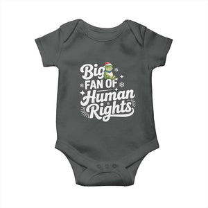 Resist Frog Christmas Baby Onesie Big Fan Of Human Rights Political Meme TS14 Dark Heather Print Your Wear