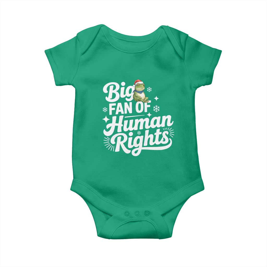 Resist Frog Christmas Baby Onesie Big Fan Of Human Rights Political Meme TS14 Irish Green Print Your Wear