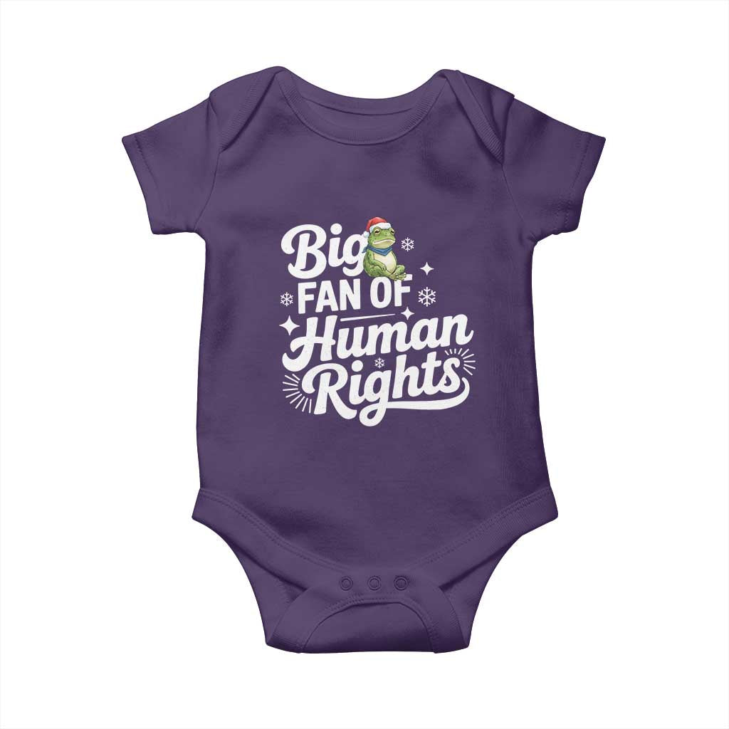 Resist Frog Christmas Baby Onesie Big Fan Of Human Rights Political Meme TS14 Purple Print Your Wear