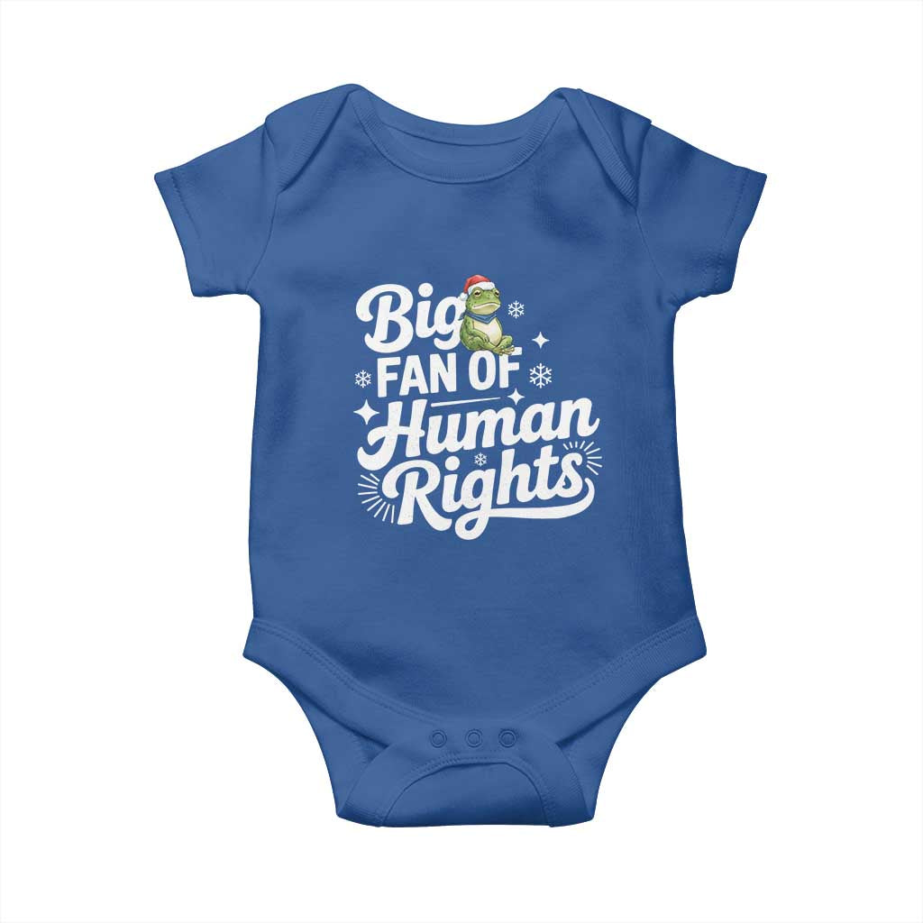 Resist Frog Christmas Baby Onesie Big Fan Of Human Rights Political Meme TS14 Royal Blue Print Your Wear
