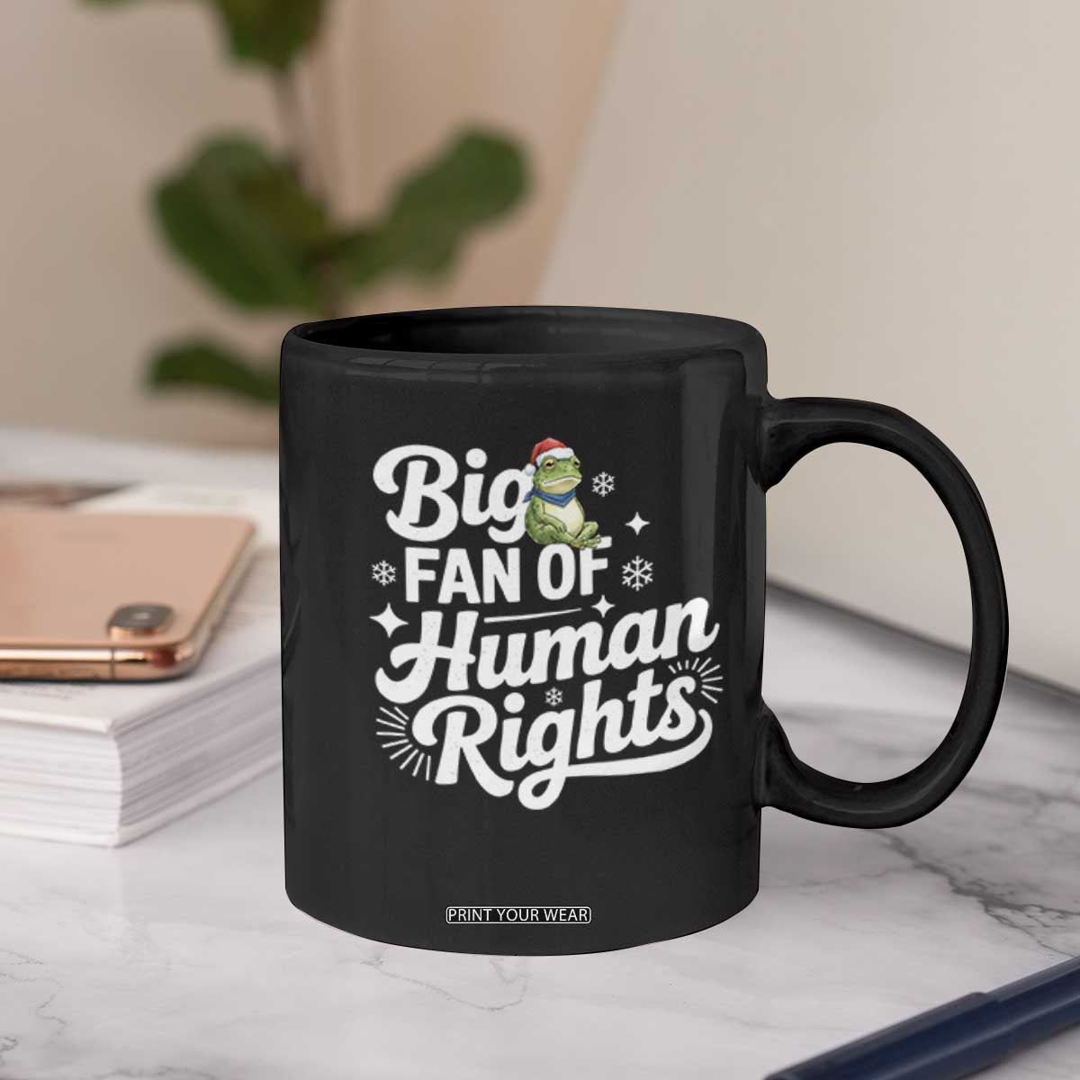 Resist Frog Christmas Coffee Mug Big Fan Of Human Rights Political Meme TS14 Print Your Wear