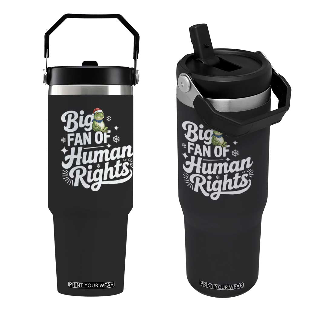 Resist Frog Christmas Flip Straw Tumbler Big Fan Of Human Rights Political Meme TS14 One Size: 30 oz Black Print Your Wear