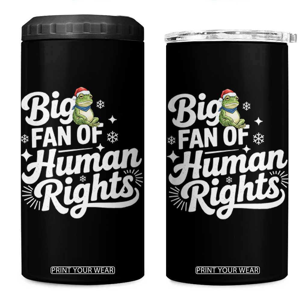 Resist Frog Christmas 4 in 1 Can Cooler Tumbler Big Fan Of Human Rights Political Meme TS14 One Size: 16 oz Black Print Your Wear