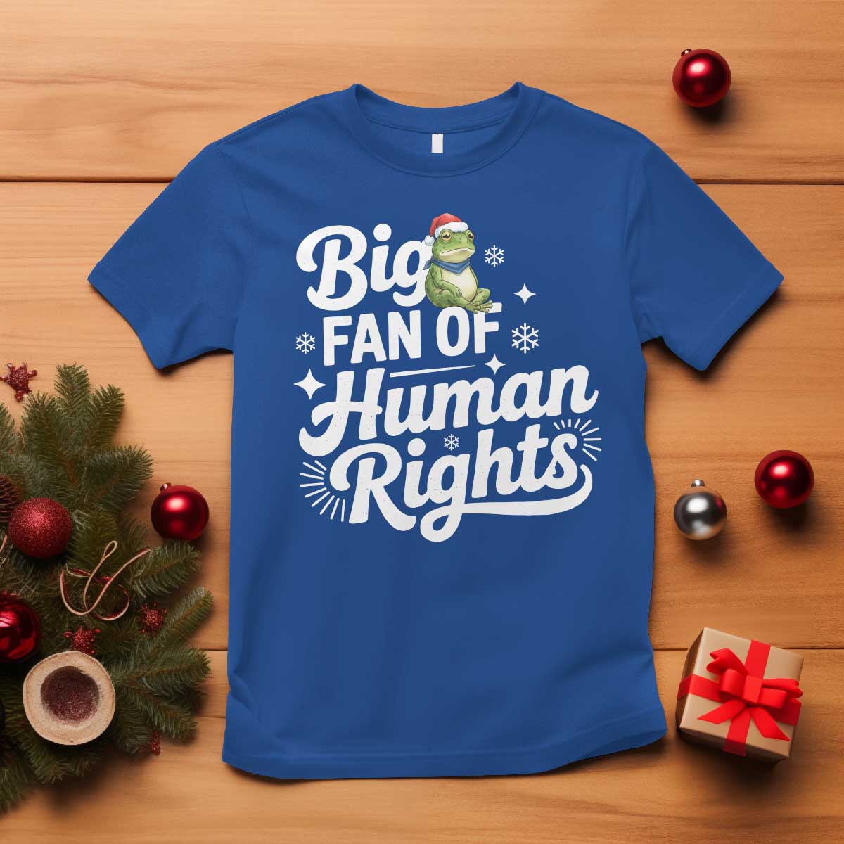 Resist Frog Christmas T Shirt Big Fan Of Human Rights Political Meme TS14 Royal Blue Print Your Wear