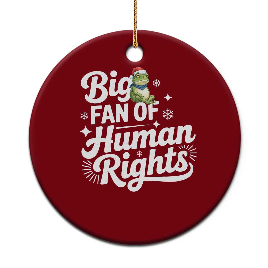 Resist Frog Xmas Ceramic Ornament Big Fan Of Human Rights Political Meme TS14 1pc Red Print Your Wear
