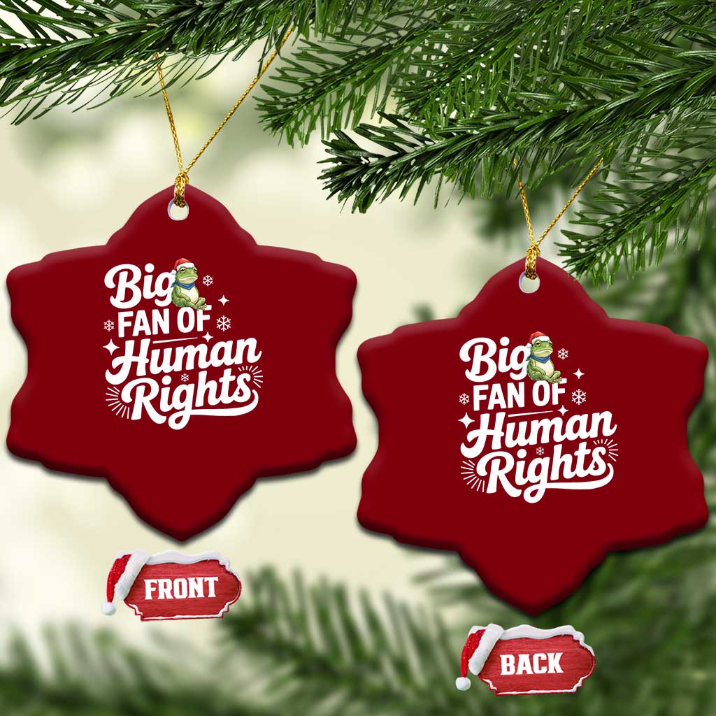 Resist Frog Xmas Ceramic Ornament Big Fan Of Human Rights Political Meme TS14 Print Your Wear