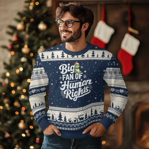 Resist Frog Xmas Ugly Christmas Sweater Big Fan Of Human Rights Political Meme TS14 Navy Beige Print Your Wear