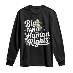 Resist Frog Christmas Long Sleeve Shirt Big Fan Of Human Rights Political Meme TS14 Black Print Your Wear