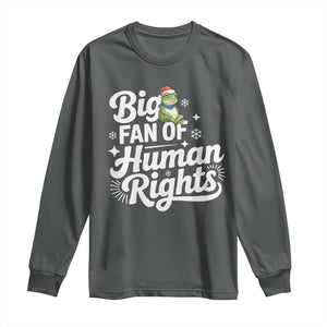 Resist Frog Christmas Long Sleeve Shirt Big Fan Of Human Rights Political Meme TS14 Dark Heather Print Your Wear
