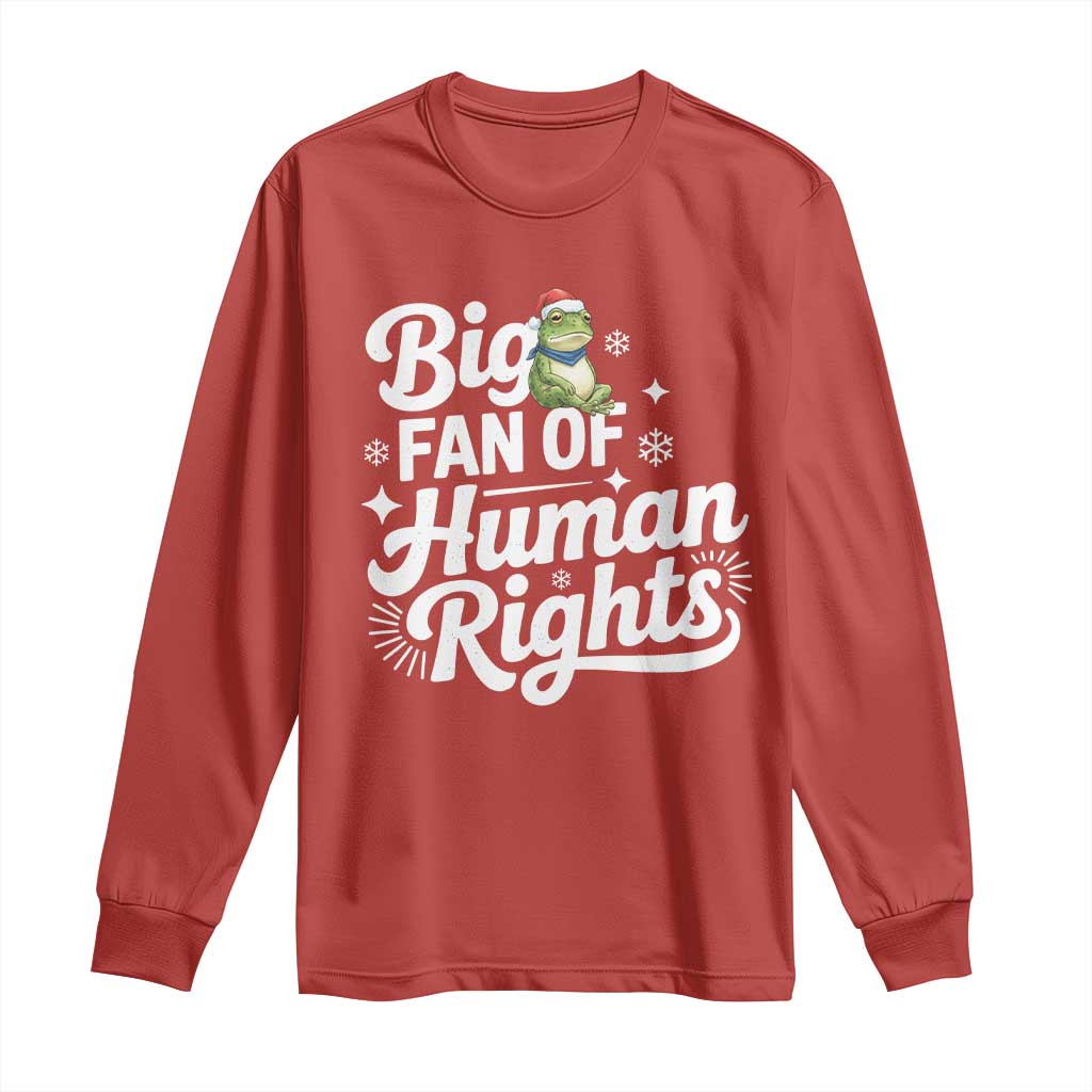 Resist Frog Christmas Long Sleeve Shirt Big Fan Of Human Rights Political Meme TS14 Red Print Your Wear