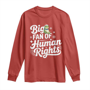 Resist Frog Christmas Long Sleeve Shirt Big Fan Of Human Rights Political Meme TS14 Red Print Your Wear