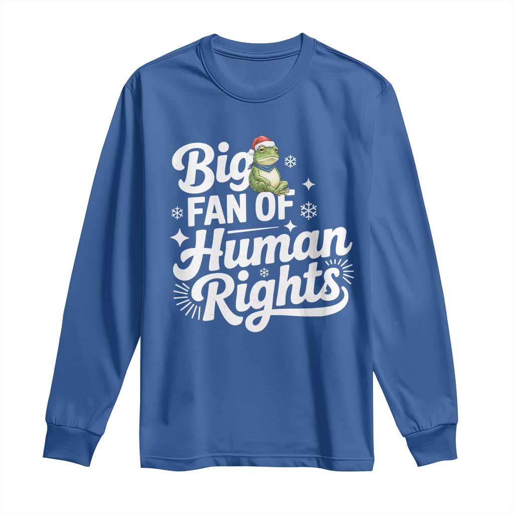Resist Frog Christmas Long Sleeve Shirt Big Fan Of Human Rights Political Meme TS14 Royal Blue Print Your Wear
