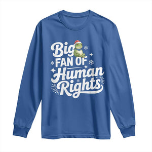 Resist Frog Christmas Long Sleeve Shirt Big Fan Of Human Rights Political Meme TS14 Royal Blue Print Your Wear