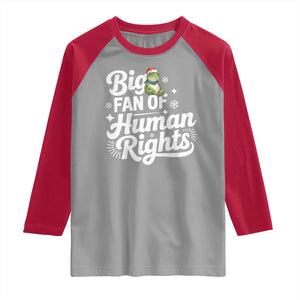 Resist Frog Christmas Raglan Shirt Big Fan Of Human Rights Political Meme TS14 Sport Gray Red Print Your Wear