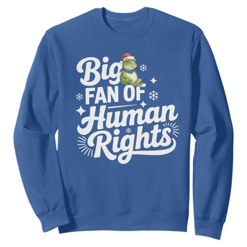 Resist Frog Christmas Sweatshirt Big Fan Of Human Rights Political Meme TS14 Royal Blue Print Your Wear