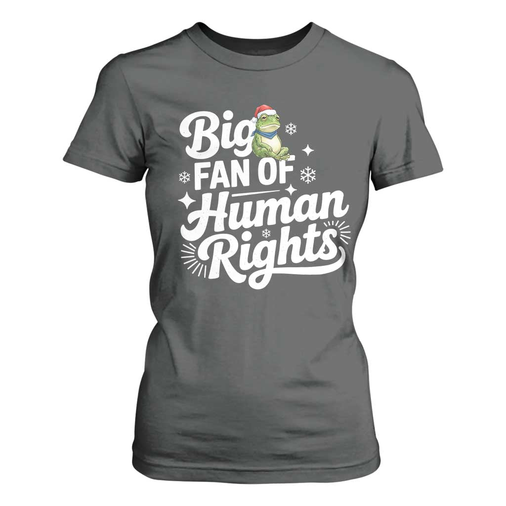 Resist Frog Christmas T Shirt For Women Big Fan Of Human Rights Political Meme TS14 Dark Heather Print Your Wear