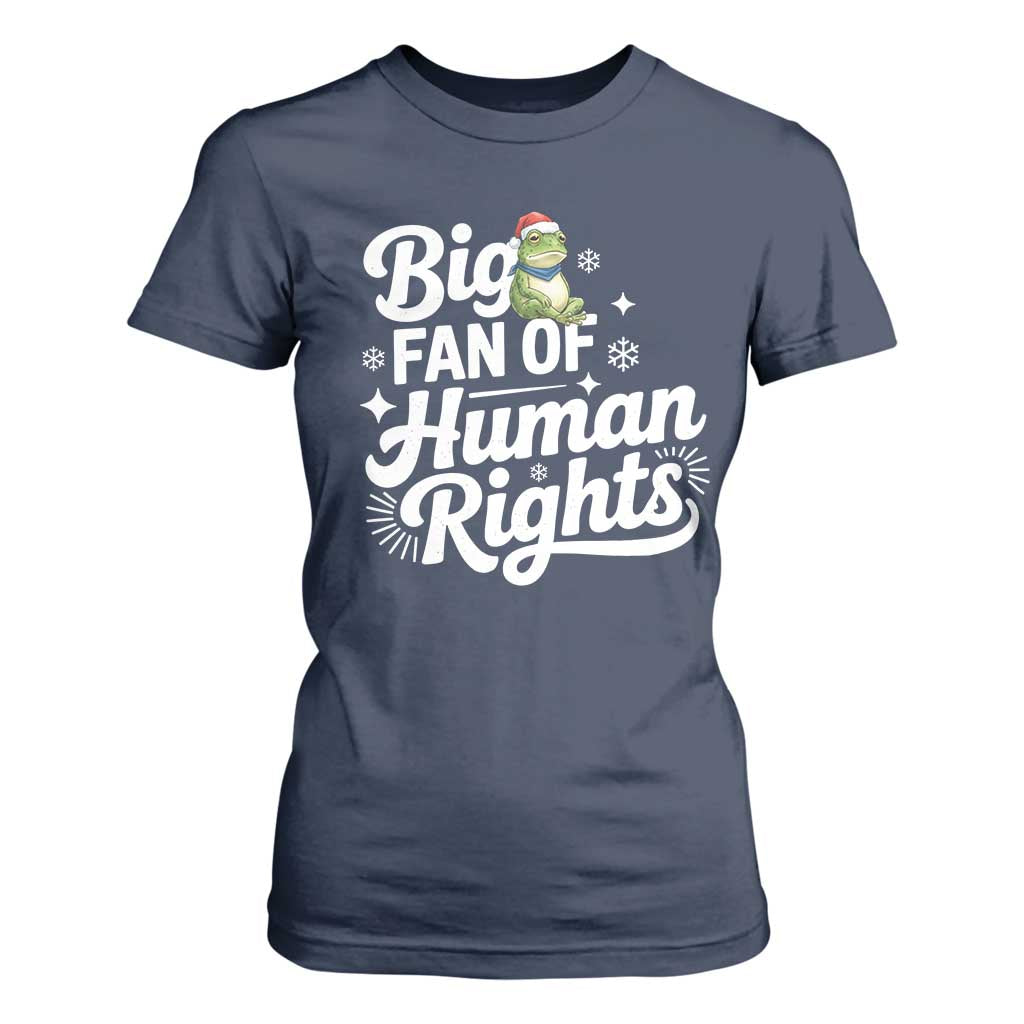 Resist Frog Christmas T Shirt For Women Big Fan Of Human Rights Political Meme TS14 Navy Print Your Wear