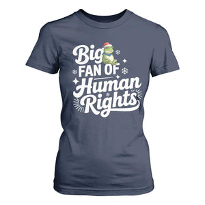 Resist Frog Christmas T Shirt For Women Big Fan Of Human Rights Political Meme TS14 Navy Print Your Wear