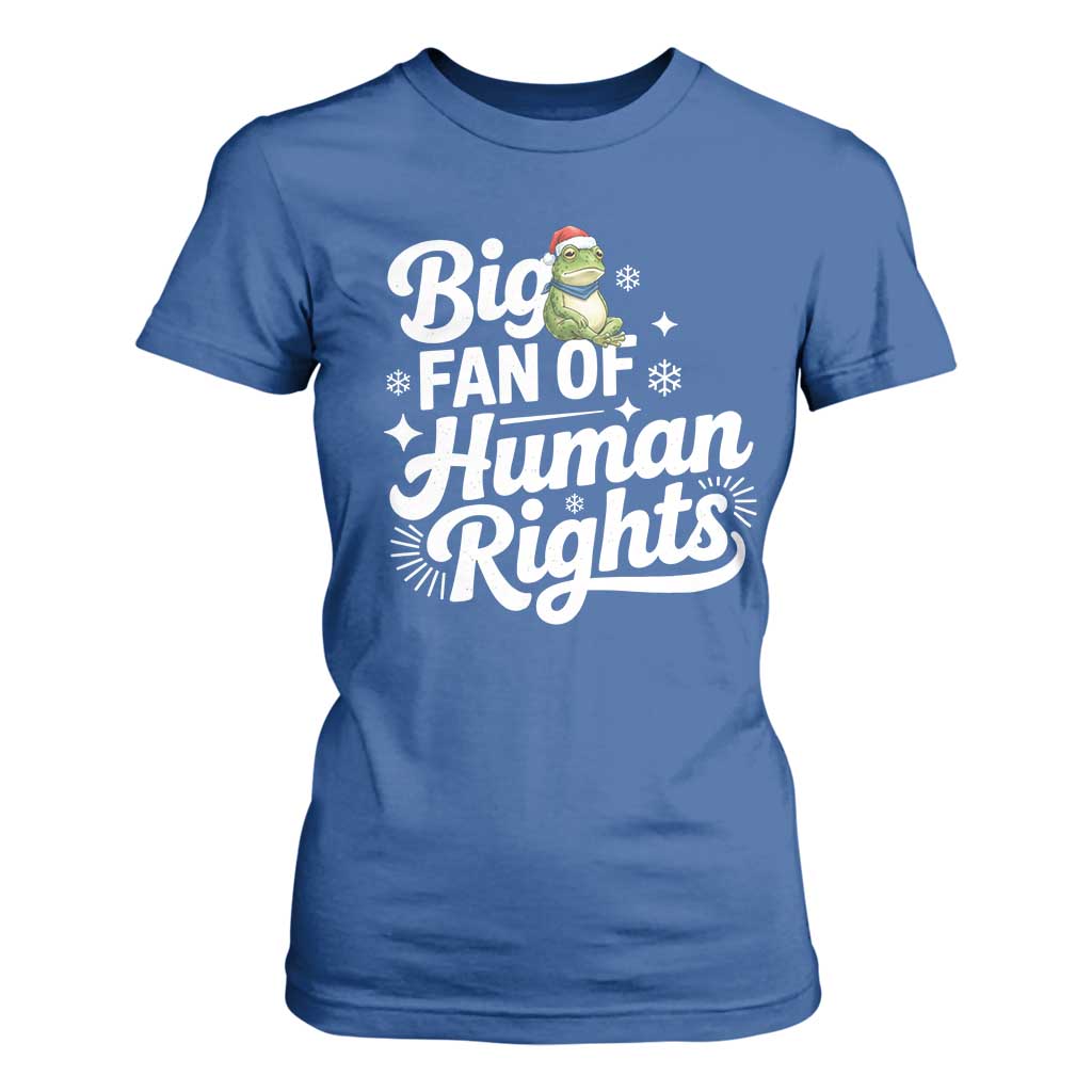 Resist Frog Christmas T Shirt For Women Big Fan Of Human Rights Political Meme TS14 Royal Blue Print Your Wear
