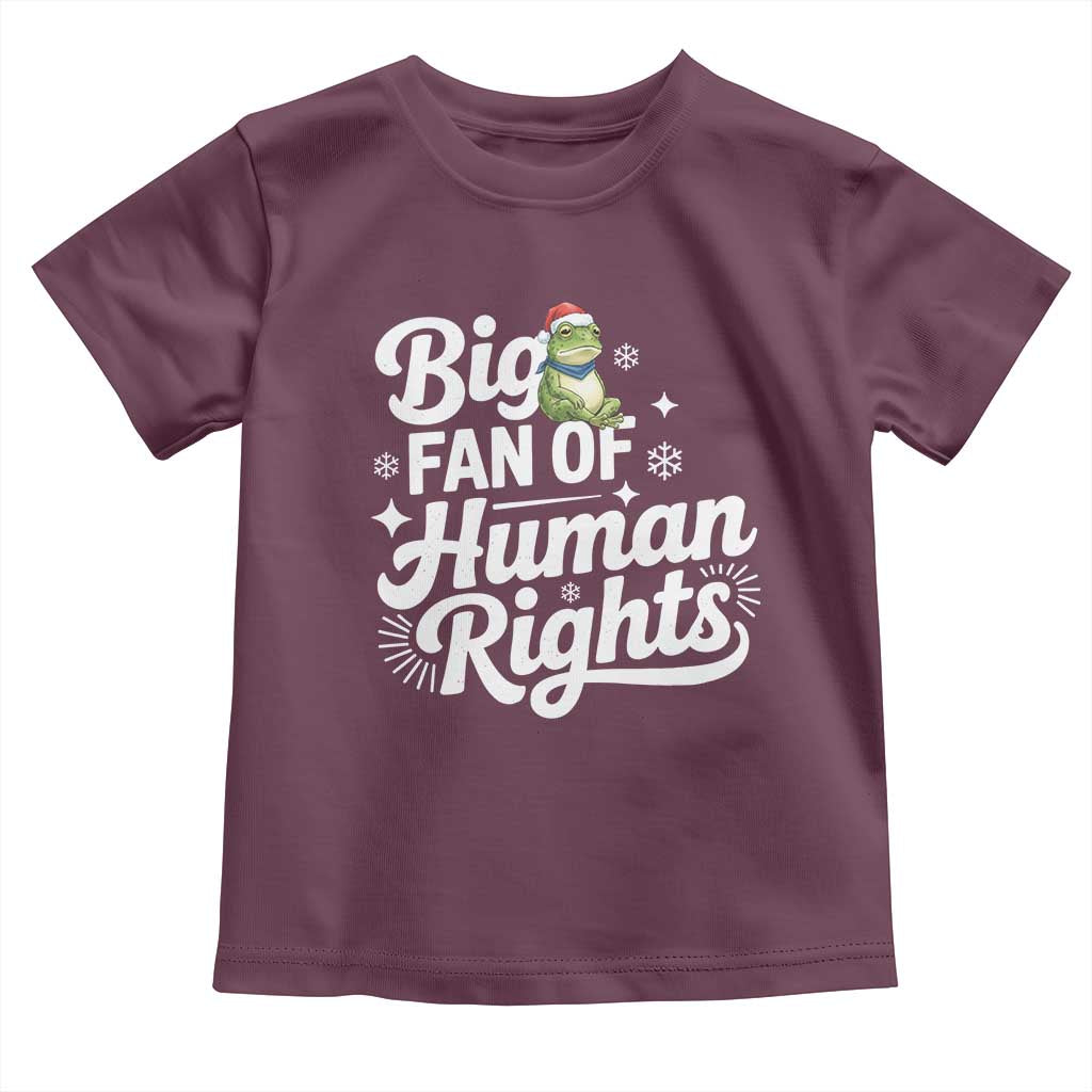 Resist Frog Christmas Toddler T Shirt Big Fan Of Human Rights Political Meme TS14 Maroon Print Your Wear