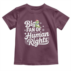 Resist Frog Christmas Toddler T Shirt Big Fan Of Human Rights Political Meme TS14 Maroon Print Your Wear