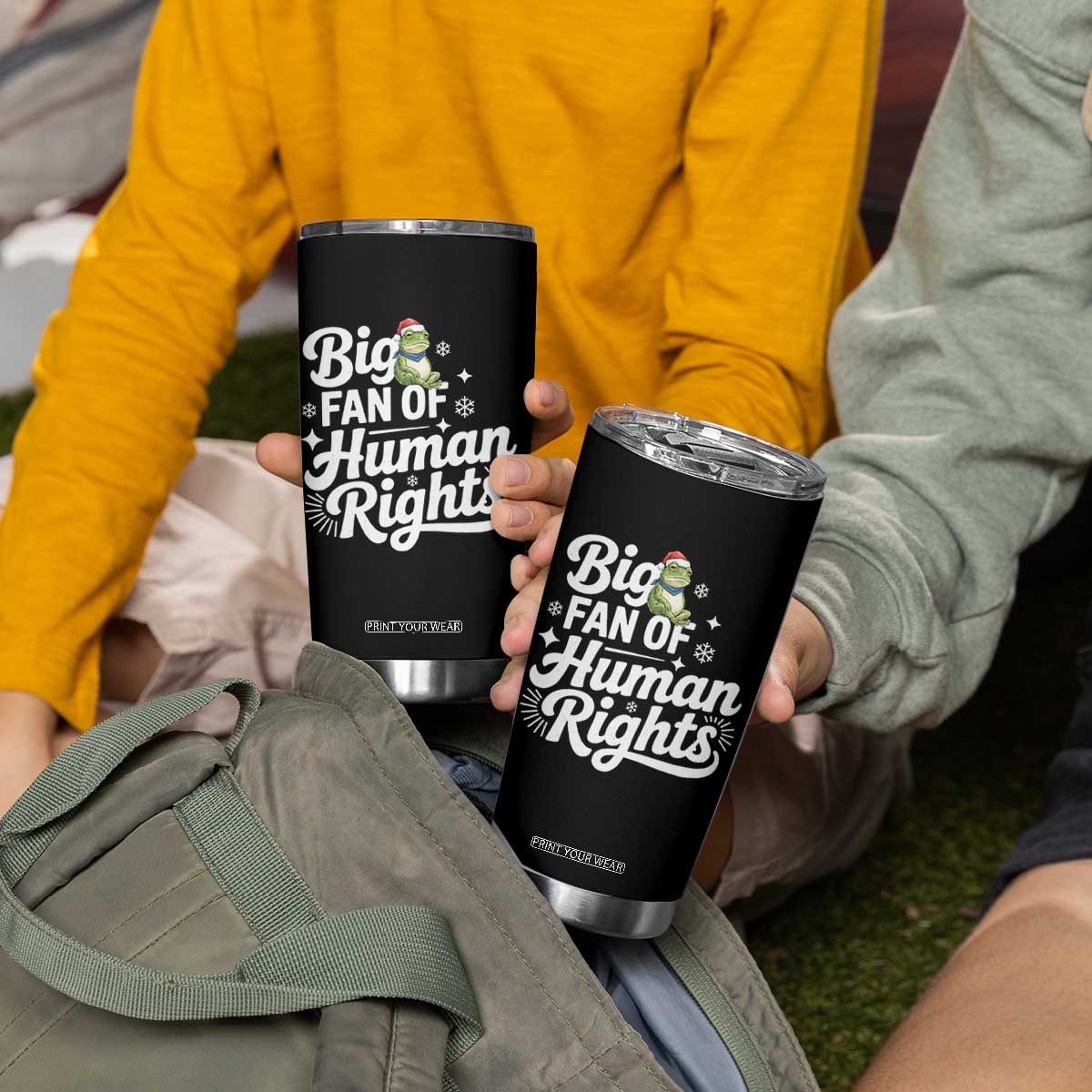 Resist Frog Christmas Tumbler Cup Big Fan Of Human Rights Political Meme TS14 Print Your Wear