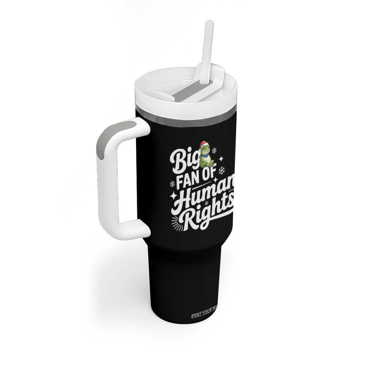 Resist Frog Christmas Tumbler With Handle Big Fan Of Human Rights Political Meme TS14 Print Your Wear