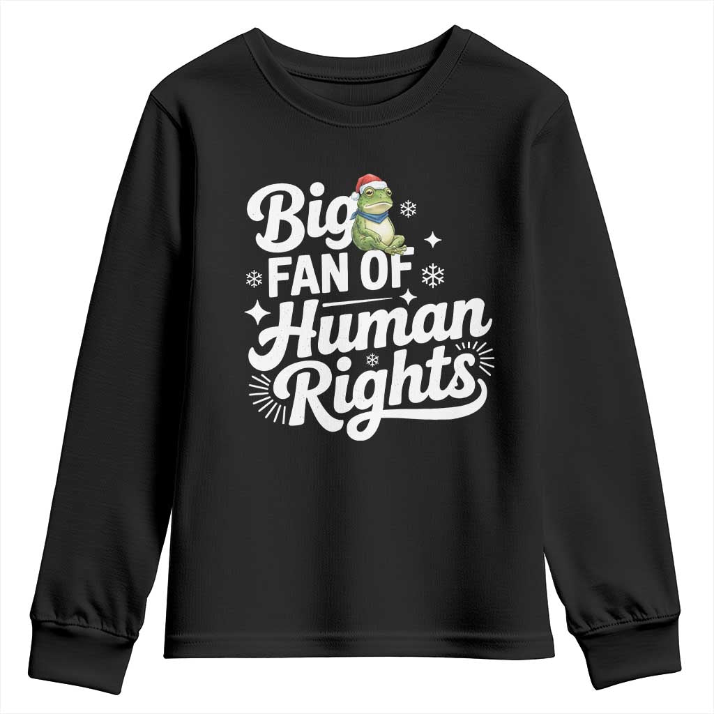 Resist Frog Christmas Youth Sweatshirt Big Fan Of Human Rights Political Meme TS14 Black Print Your Wear