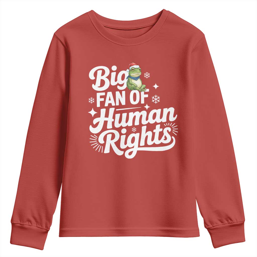 Resist Frog Christmas Youth Sweatshirt Big Fan Of Human Rights Political Meme TS14 Red Print Your Wear