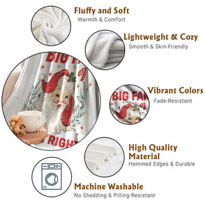 Funny Santa Christmas Throw Blanket Big Fan Of Human Rights TS14 Print Your Wear