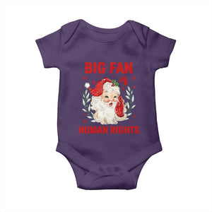 Funny Santa Christmas Baby Onesie Big Fan Of Human Rights TS14 Purple Print Your Wear