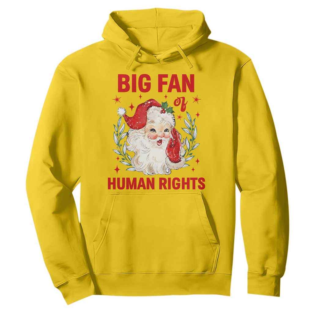 Funny Santa Christmas Hoodie Big Fan Of Human Rights TS14 Daisy Print Your Wear