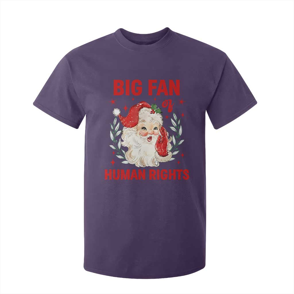 Funny Santa Christmas T Shirt For Kid Big Fan Of Human Rights TS14 Purple Print Your Wear