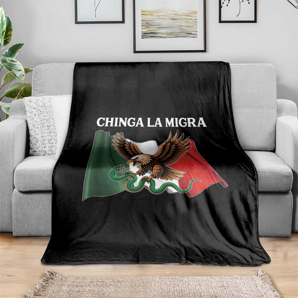 Immigration Rights Protest Throw Blanket Chinga La Migra Anti Fascism TS14 Print Your Wear
