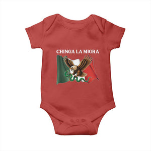 Immigration Rights Protest Baby Onesie Chinga La Migra Anti Fascism TS14 Red Print Your Wear